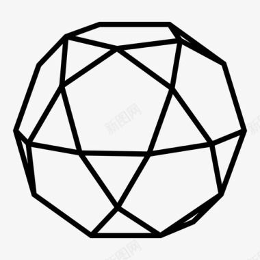 八面体阿基米德立体几何学图标图标