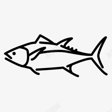 蓝鳍金枪鱼鱼钓鱼图标图标