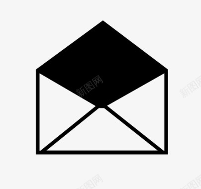 邮件信封打开图标图标