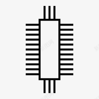 物联网名片晶体管芯片电路图标图标