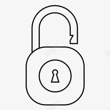 打开锁钥匙锁打开密码安全图标图标