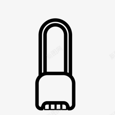 长方形组合锁锁定密码图标图标