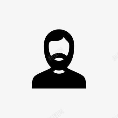 胡子满脸的男人图标图标