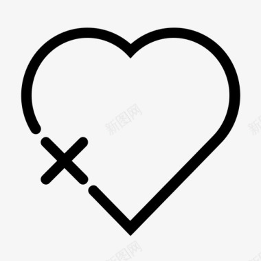 心跳停止心脏取消没有心脏图标图标