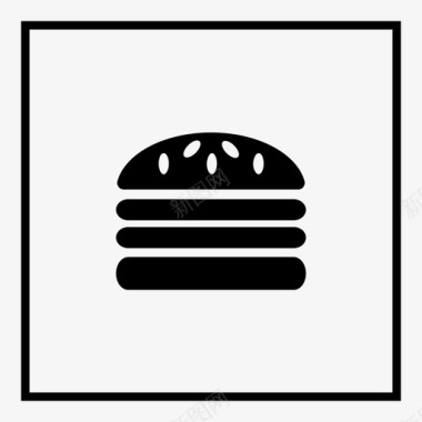 汉堡肉餐图标图标