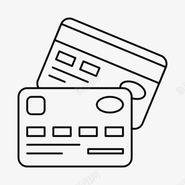 信用卡盗用信用卡借记卡金融图标图标