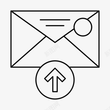 消息上传邮件电子邮件信件图标图标