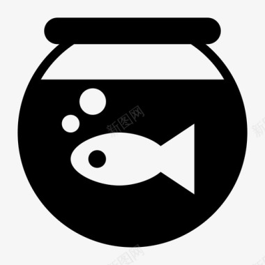 鱼缸水族馆金鱼图标图标