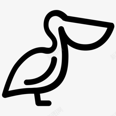 鹈鹕鸟小鸟图标图标