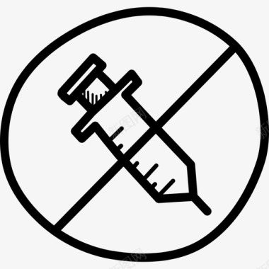 涂鸦圈圈没有类固醇潮汐禁止图标图标