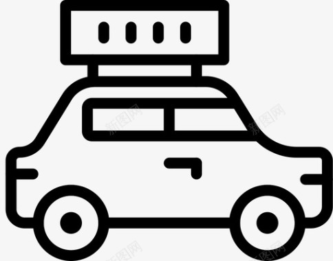 汽车轮廓出租车汽车交通工具图标图标