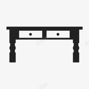 旧书桌家具桌子图标图标