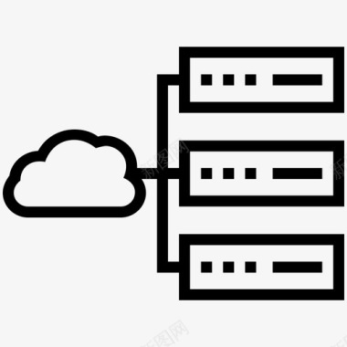 云数据海报云服务器云计算云托管图标图标