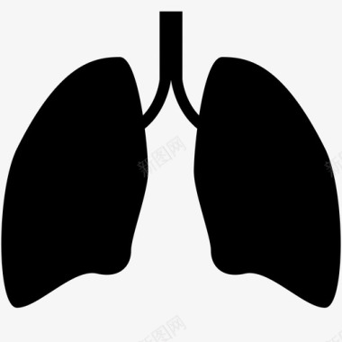 健康美食肺癌症医学图标图标