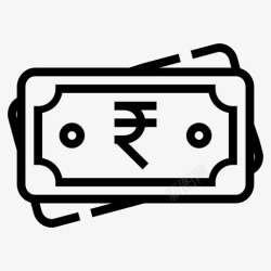 印度相关物品货币印度纸币图标高清图片