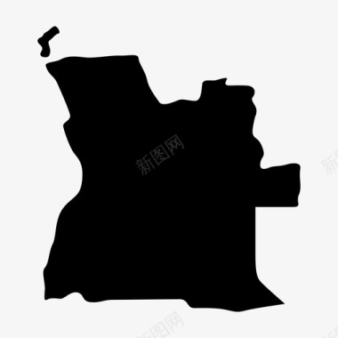 安哥拉国家地图土地图标图标