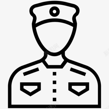白衣警察警察警官警察头像图标图标