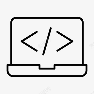 接口代码笔记本笔记本电脑接口笔记本电脑屏幕图标图标