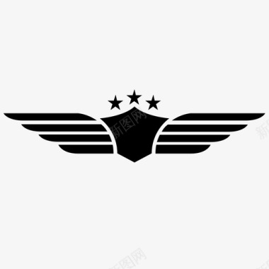 飞行员联队空军徽章图标图标