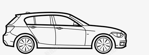 汽车宝马1系第二代汽车车轮图标图标