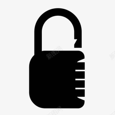 打开锁组合锁打开挂锁密码图标图标