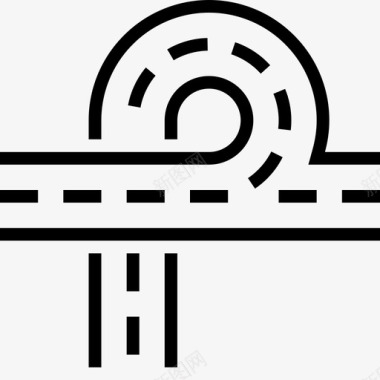 高速公路曲线公路图标图标