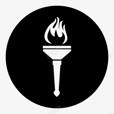 火焰图标火炬燃烧火焰图标图标