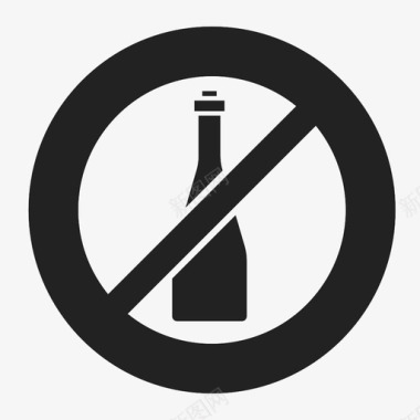 禁止饮酒图标图标