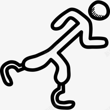 跑步计步器田径残奥会假肢图标图标