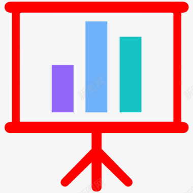 免费的幻灯片柱状图统计销售报告图标图标