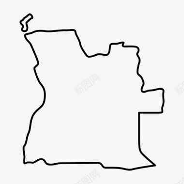 安哥拉非洲国家国家地图图标图标