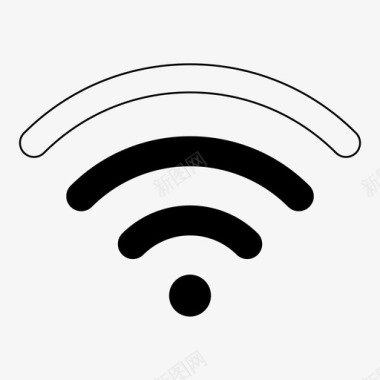 路由信号wifi介质连接互联网图标图标