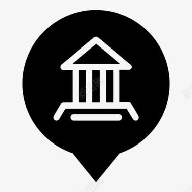 希腊纪念碑银行希腊图标图标