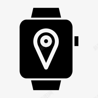 智能手表定位苹果智能手表时钟图标图标