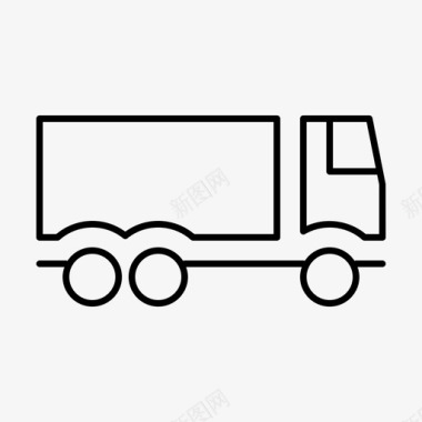 物流卡车运输交付图标图标