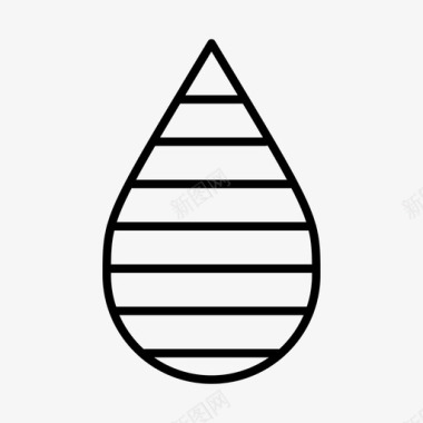 水滴衬里水线条图标图标