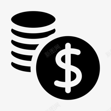 财富比重美元硬币商业货币图标图标