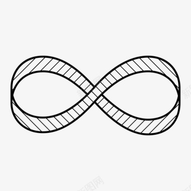 扭曲波形莫比乌斯带无限环图标图标