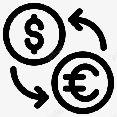 外汇货币兑换外汇兑换商业可爱的图标图标