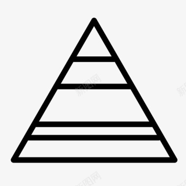 三角形抽象水平线图标图标