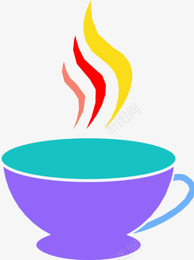 醒狮子茶咖啡杯子图标图标
