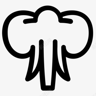 大象小飞象松软的图标图标