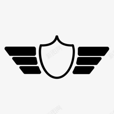 飞行员徽章空军航空图标图标