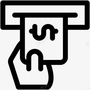 atm取款pin机器图标图标