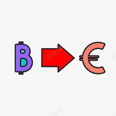 股票贸易比特币货币图标图标