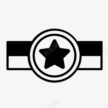 星徽章摔跤图标图标