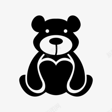 熊动物娃娃图标图标
