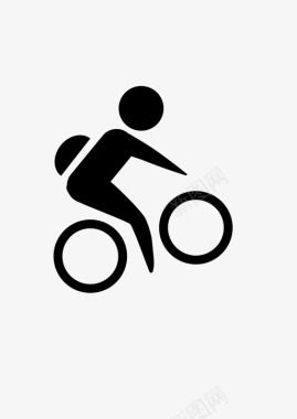 骑自行车活动锻炼图标图标