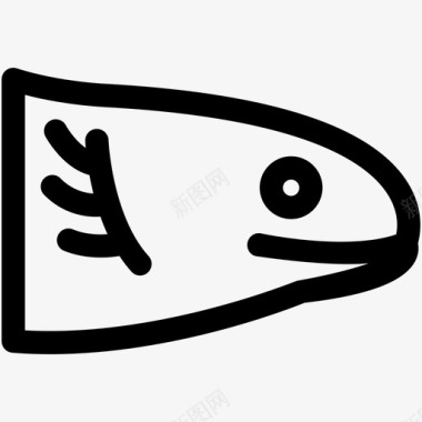 鱼动物和鸟可爱的图标图标