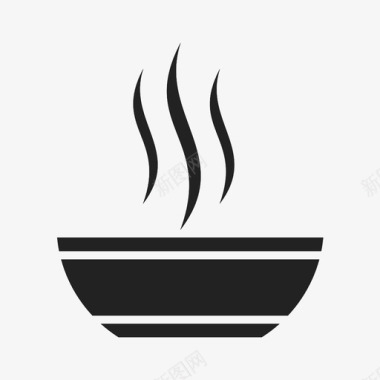一碗汤食物热汤图标图标